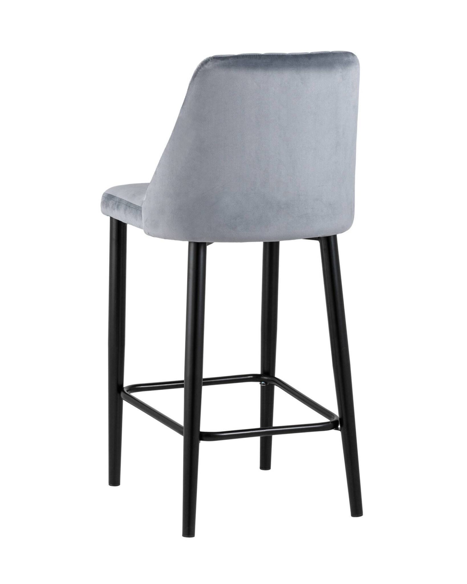 Стул полубарный Диего велюр серый Stool Group