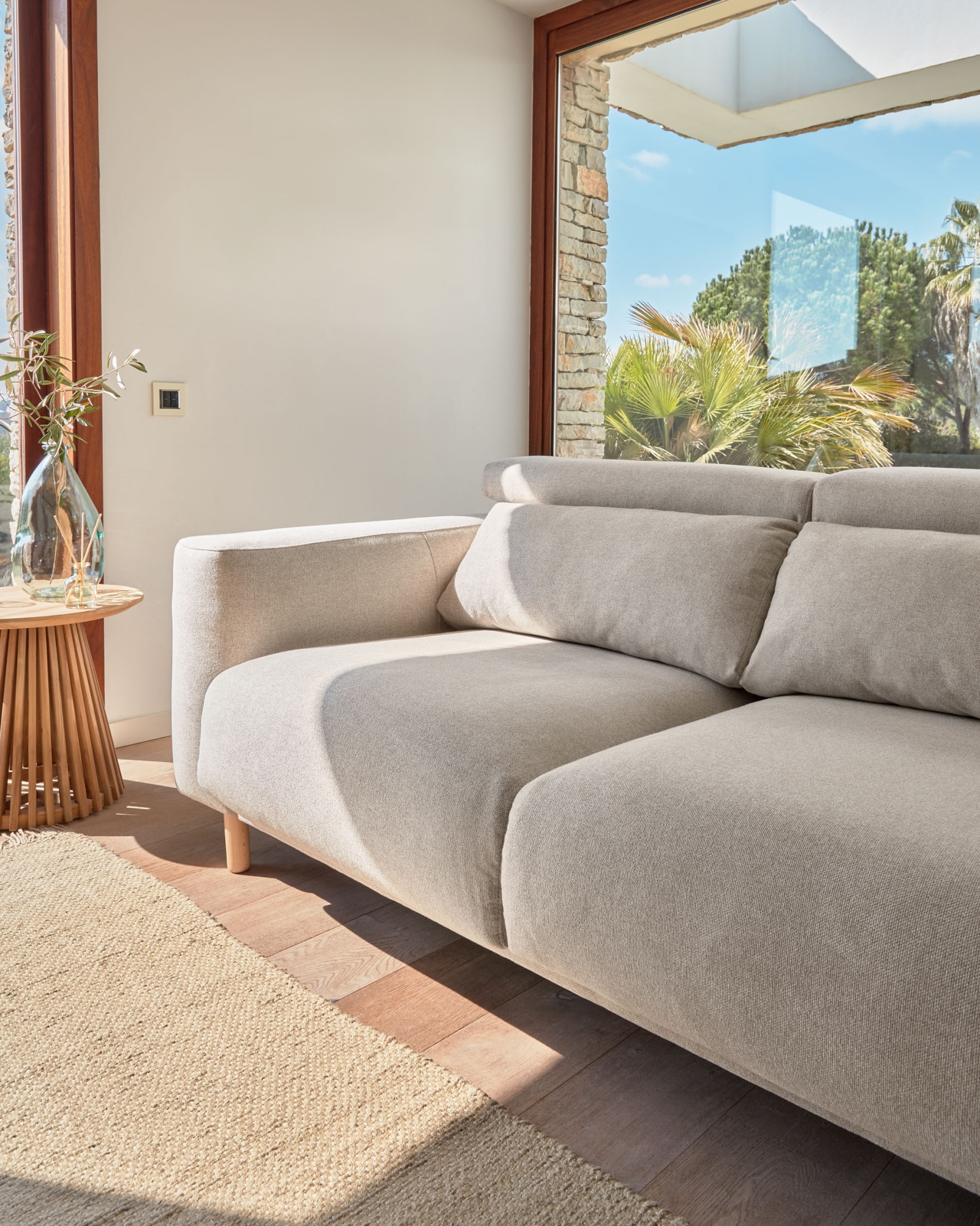 Singa 3-местный диван бежевый 215 см La Forma (ex Julia Grup)