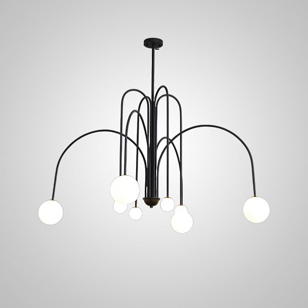 Потолочная люстра DAY L8 D130 Black by ImperiumLoft
