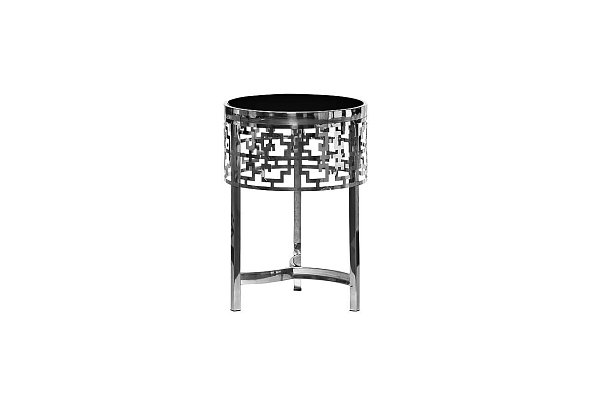 Журнальный столик круглый серебряный Garda Decor 13RXFS5080M-SILVER