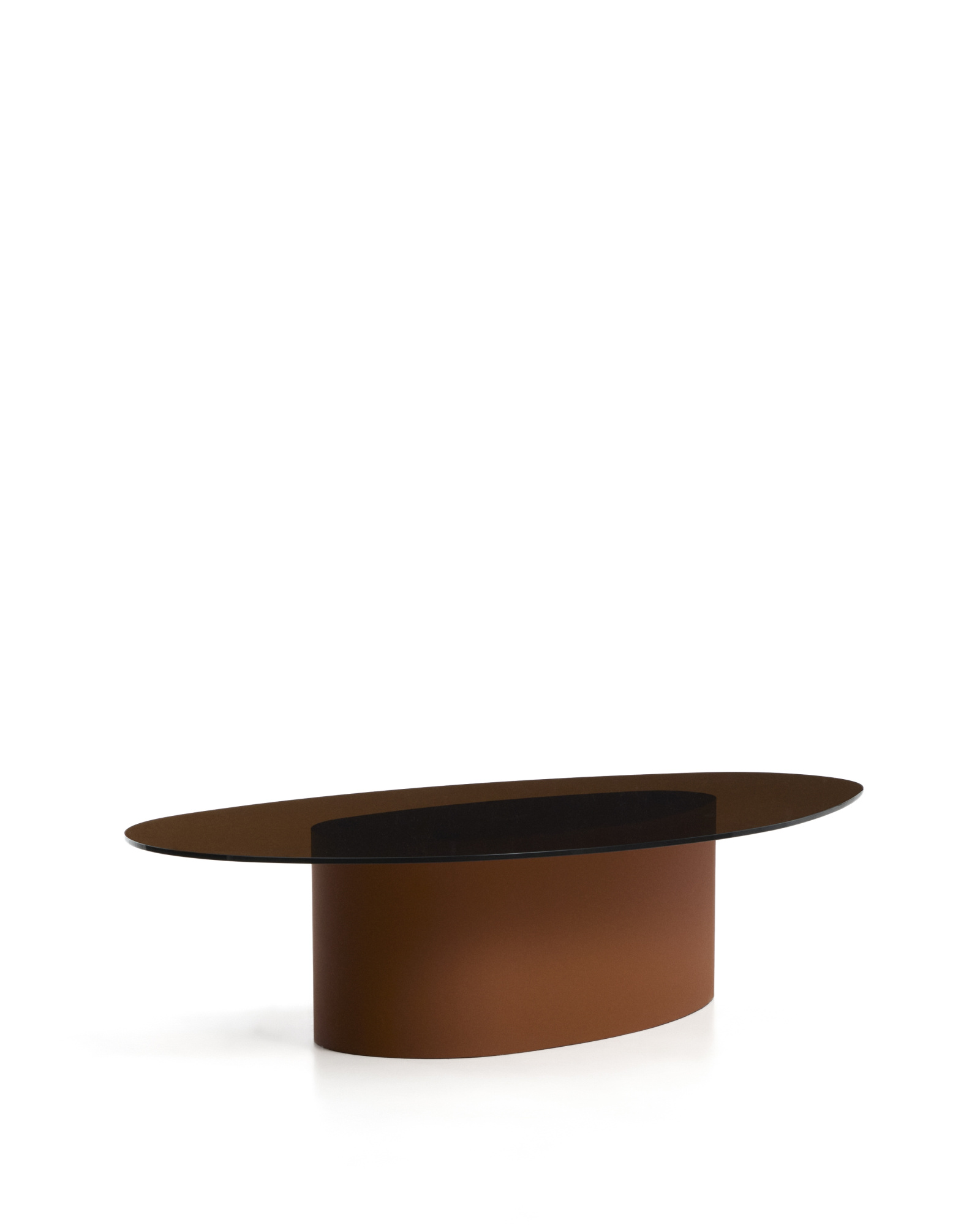 Журнальный столик Olir из коричневой стали и стекла 140 x 80 см La Forma 482453