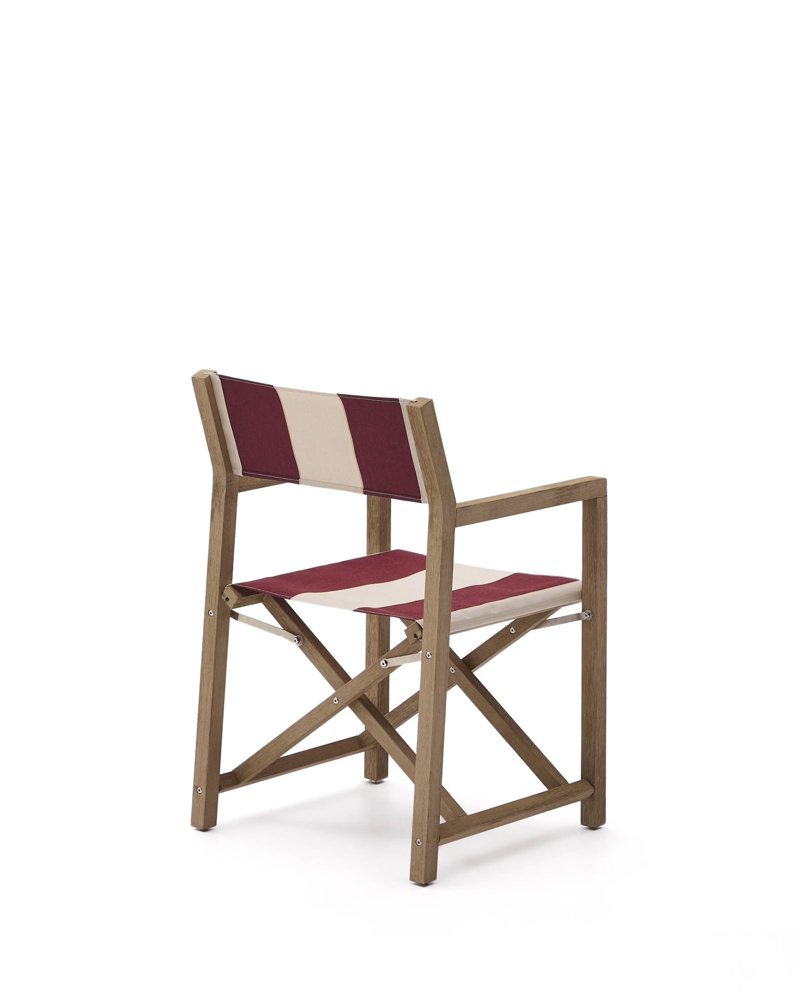 Складной стул для улицы Vilara в бордово-бежевую полоску La Forma 262393