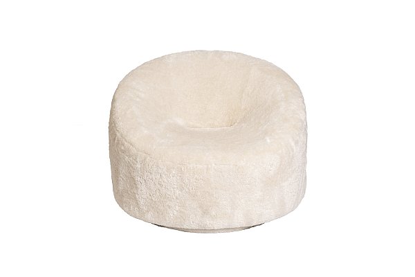 Кресло вращающееся Luna кремовое искусственный мех Garda Decor ZW-20086 CR