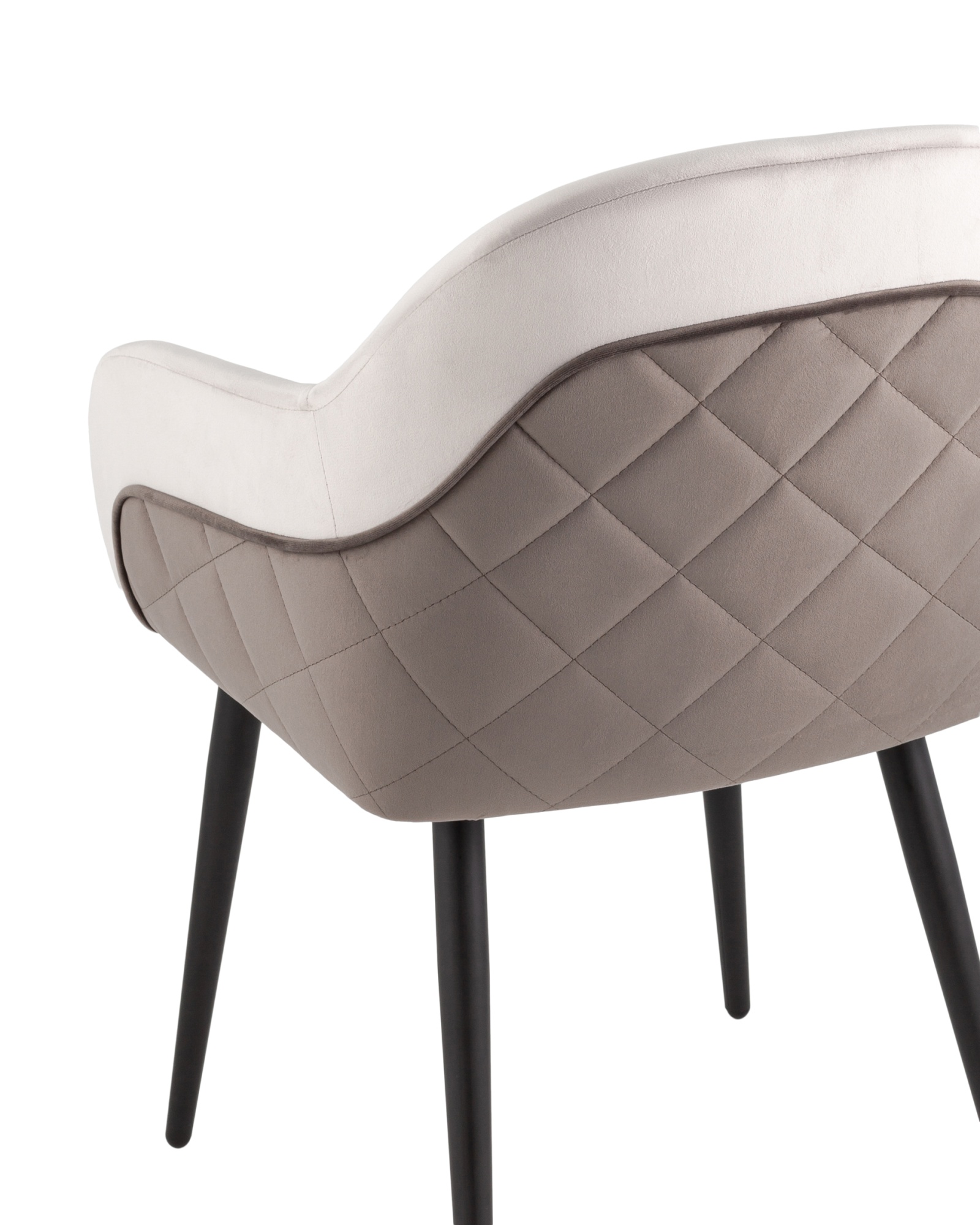 Стул Новел New велюр светло-серый с темно-серой спинкой Stool Group