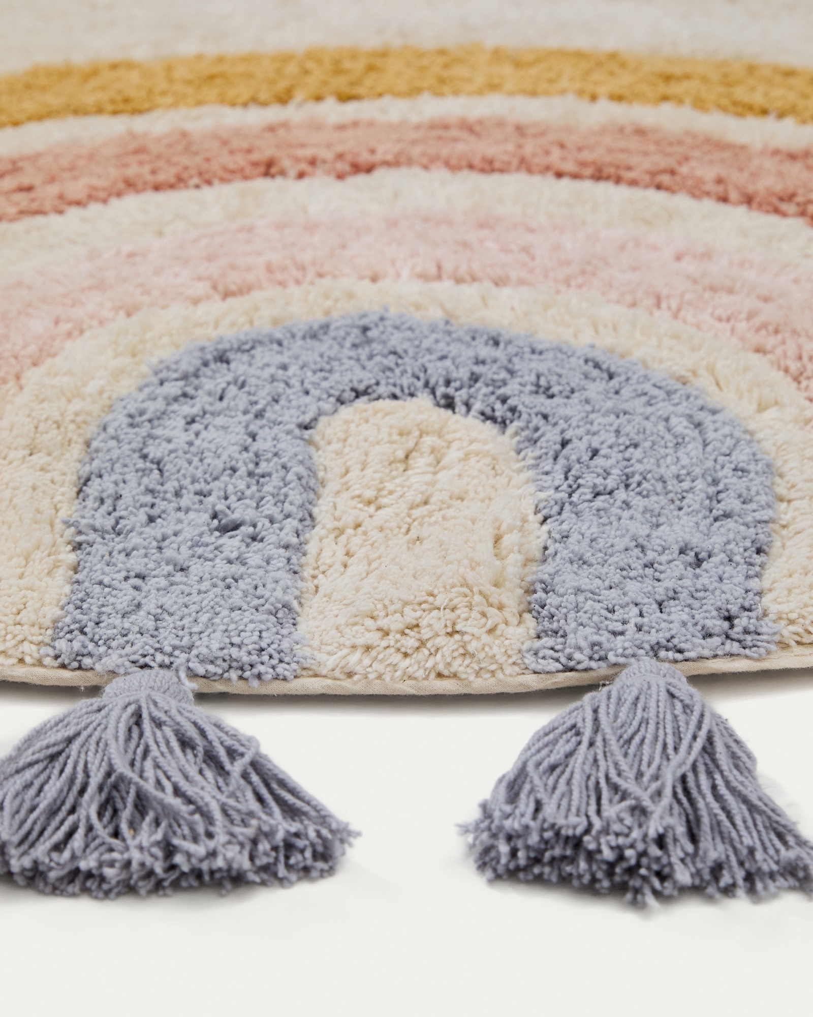 Круглый ковер Tadea 100% хлопок разноцветная радуга Ø 100 см La Forma (ex Julia Grup)