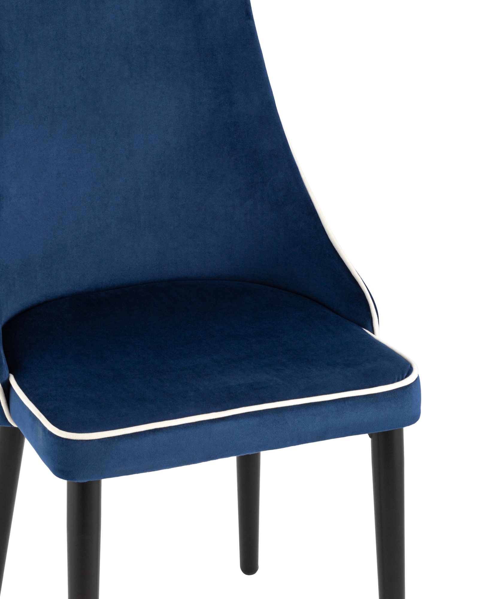 Стул Луис с кантом велюр синий Stool Group