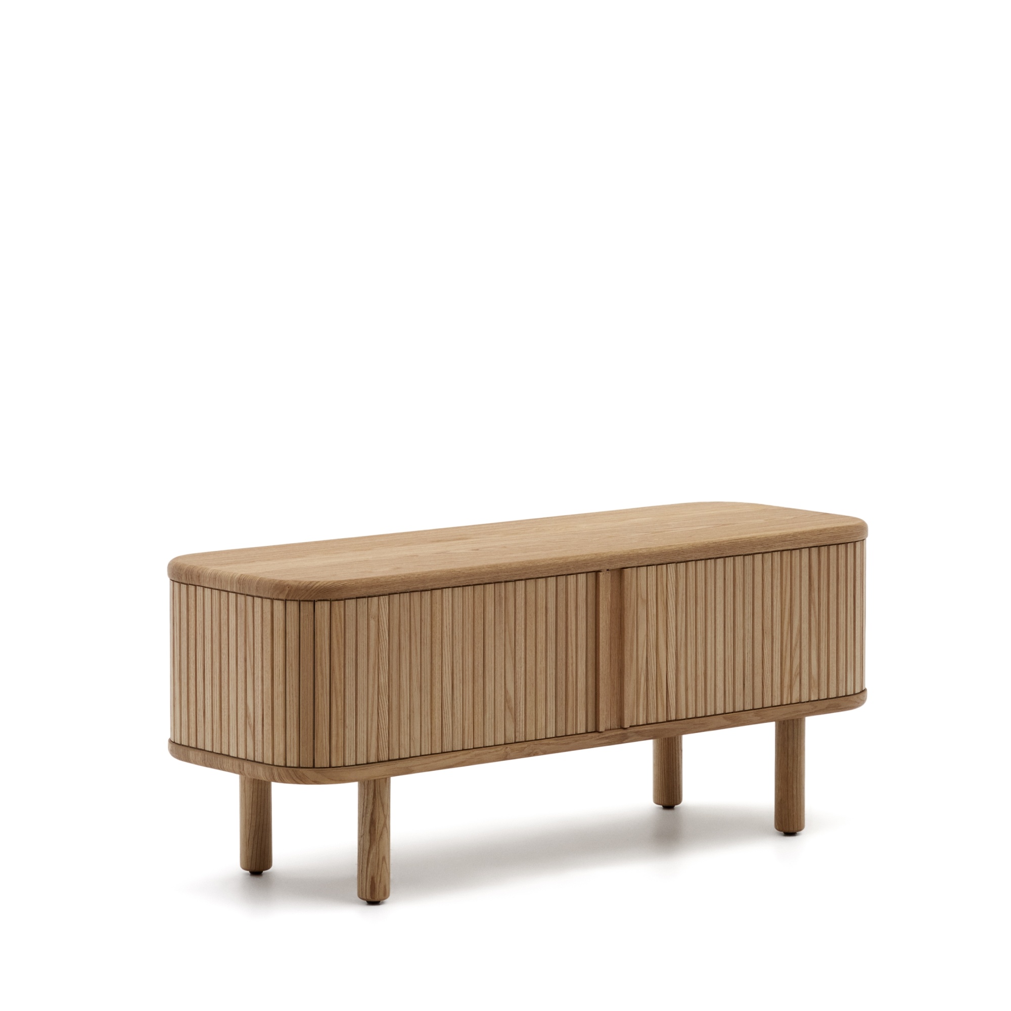 Mailen Тумба под ТВ с 2 дверцами из ясеневого шпона натуральной отделки 120 х 50 см La Forma (ex Julia Grup)