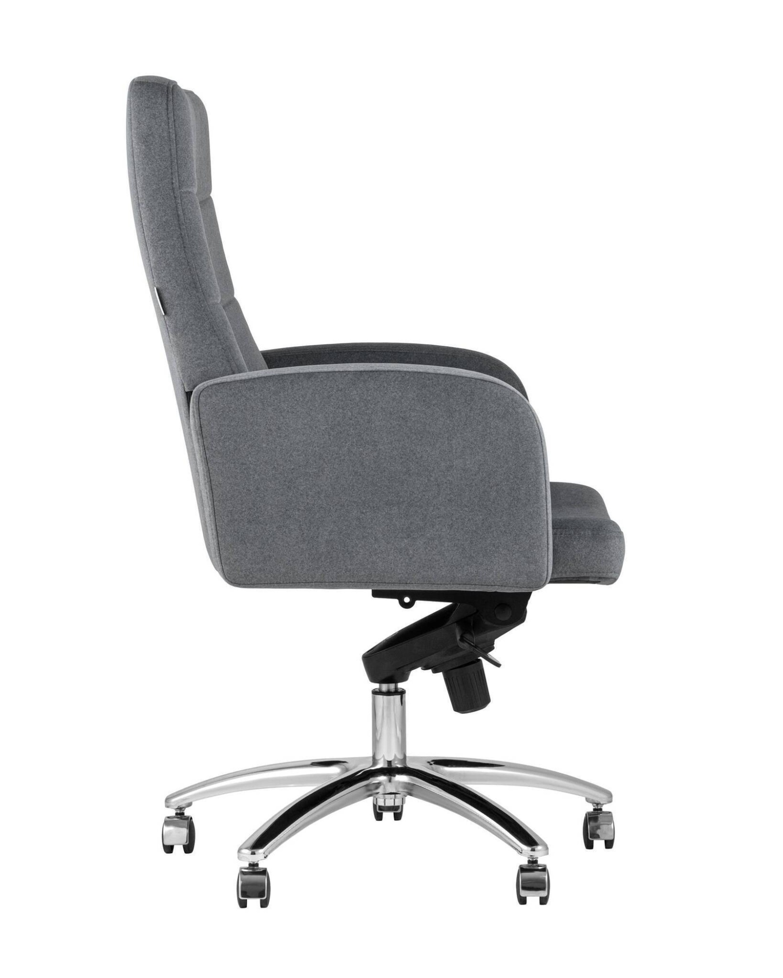 Кресло руководителя Лансет микровелюр темно-серый Stool Group