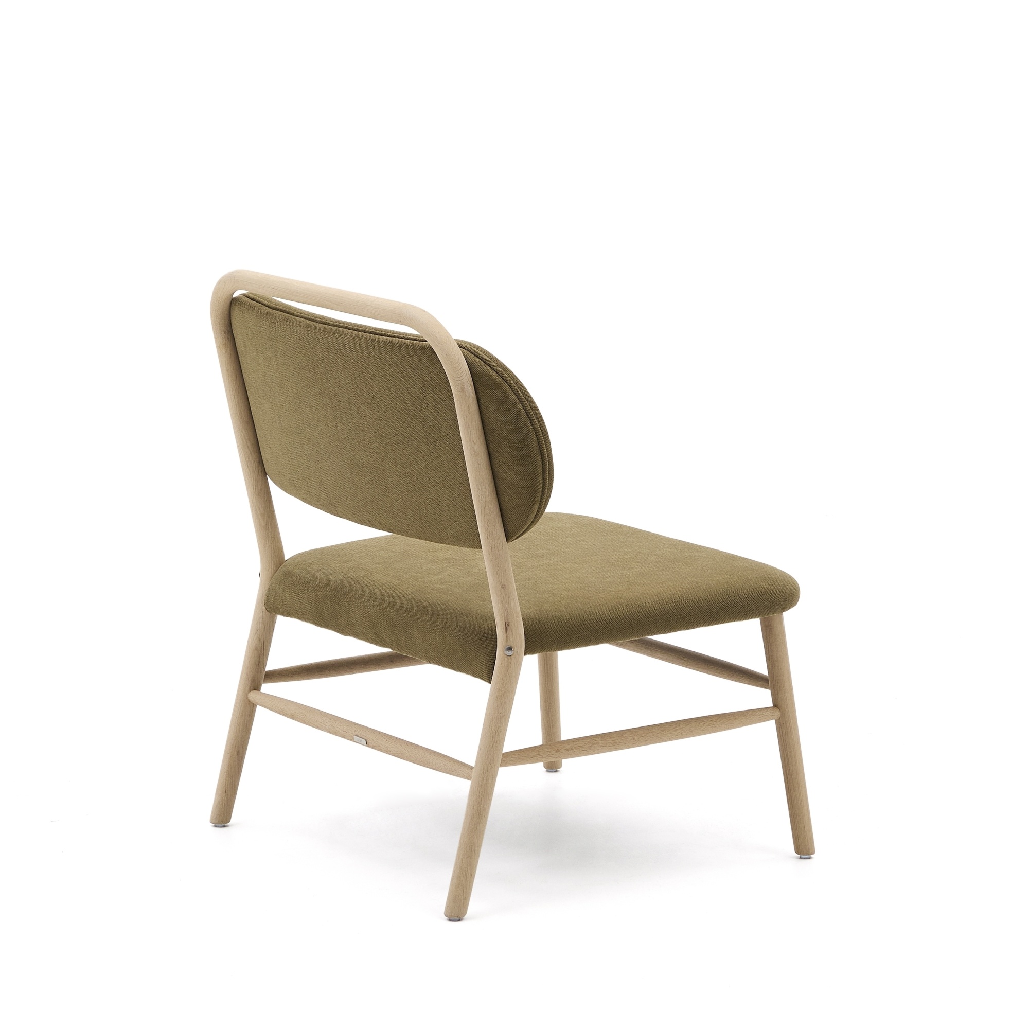 Кресло Helda из зеленого шенилла и массива дуба La Forma (ex Julia Grup)