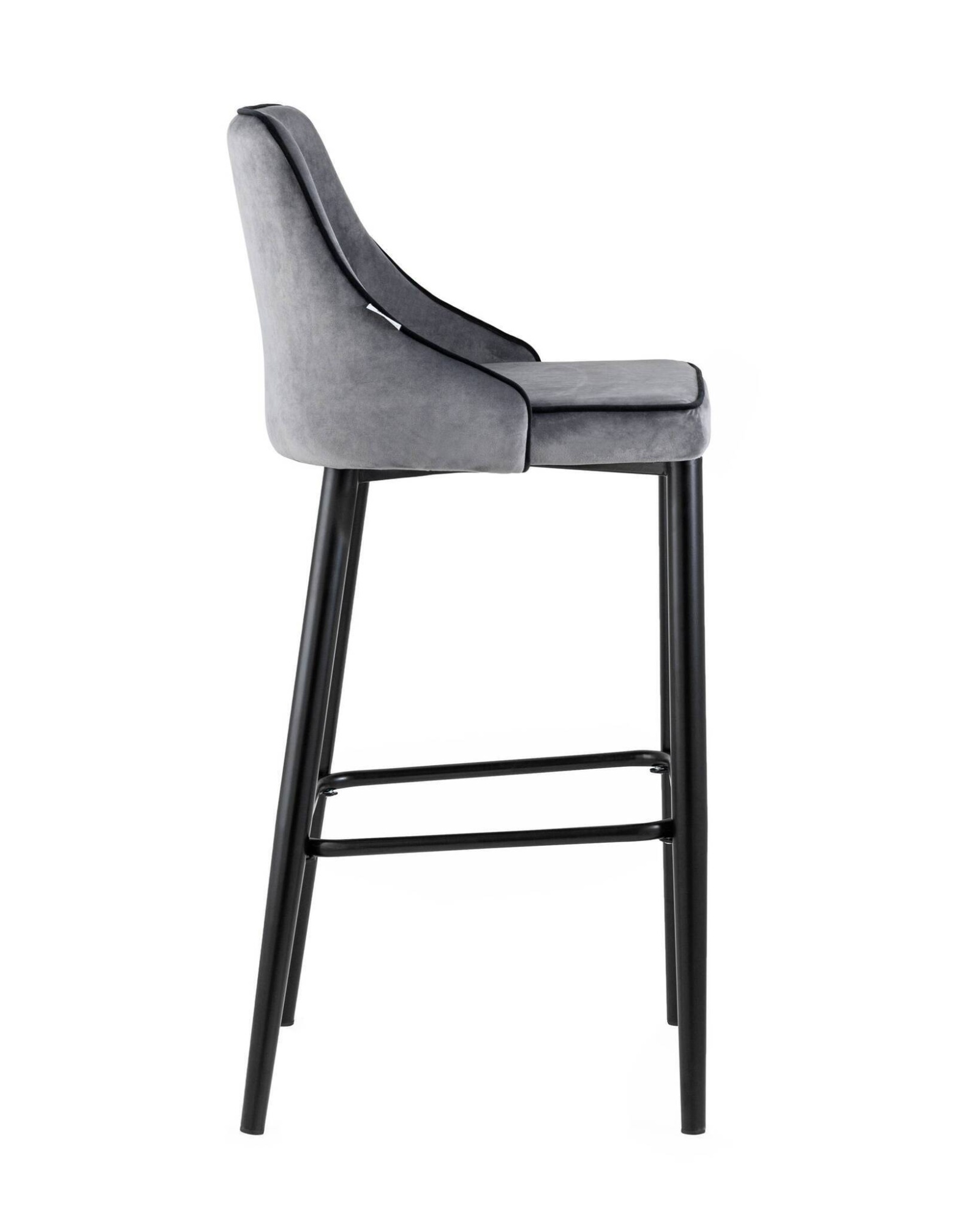 Стул барный Коби велюр серый Stool Group