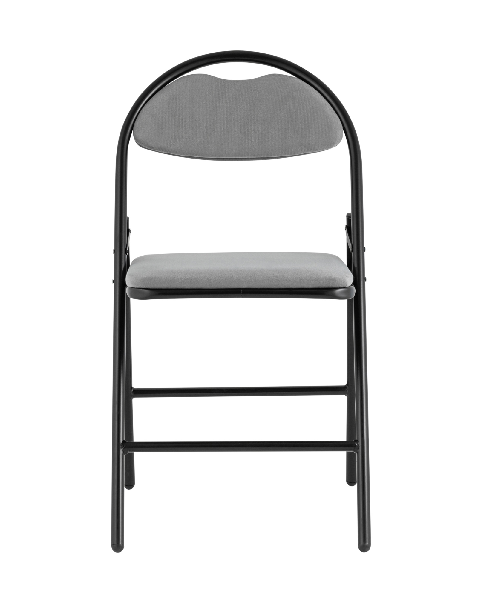 Стул складной Hagen велюр серый каркас черный Stool Group