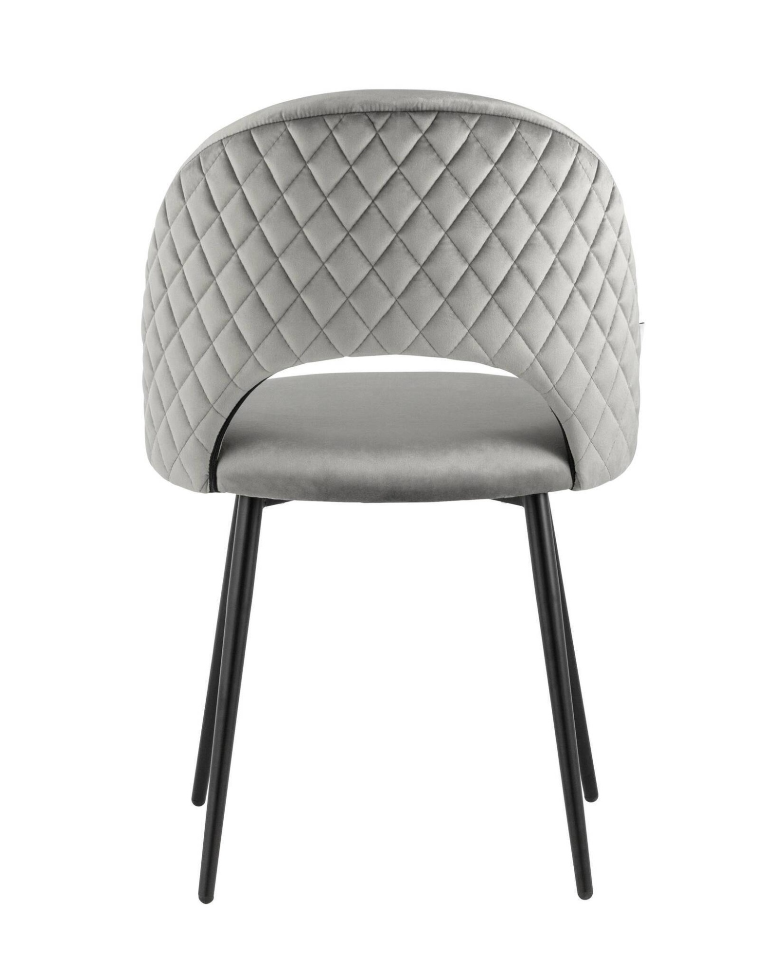 Стул Меган велюр с ромбами серый Stool Group