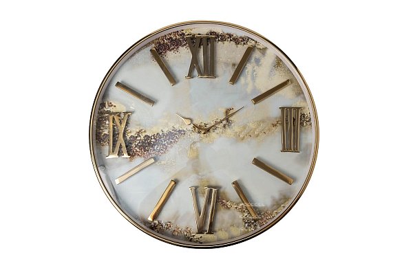 Часы настенные круглые золотые Garda Decor 79MAL-5846-51G