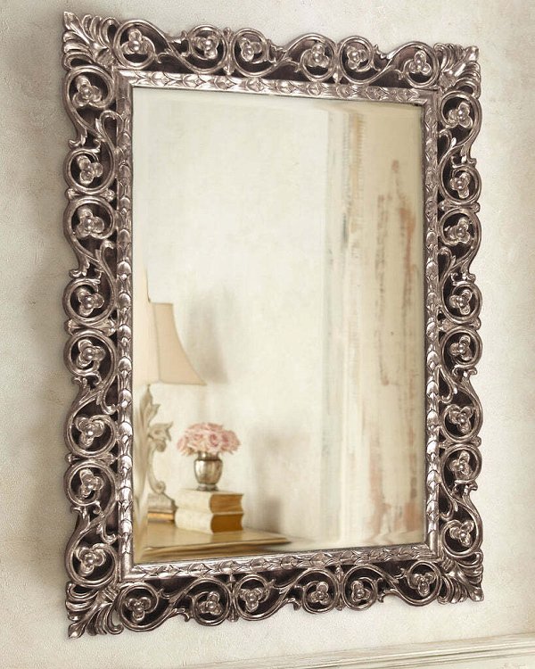 Зеркало в серебряной раме Бергамо Louvre Home LH123S