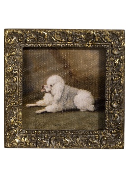 Картина настенная Пудель, масло, под старину Glasar 28-150
