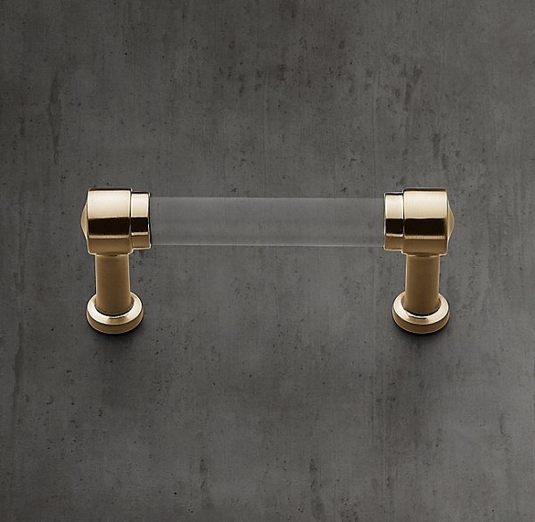Ручка-скоба Restoration Hardware Grafton Glass L.15.2 Aged Brass