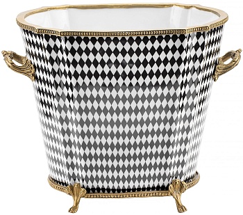 Кашпо с ручками Glasar D443L/HBK2210