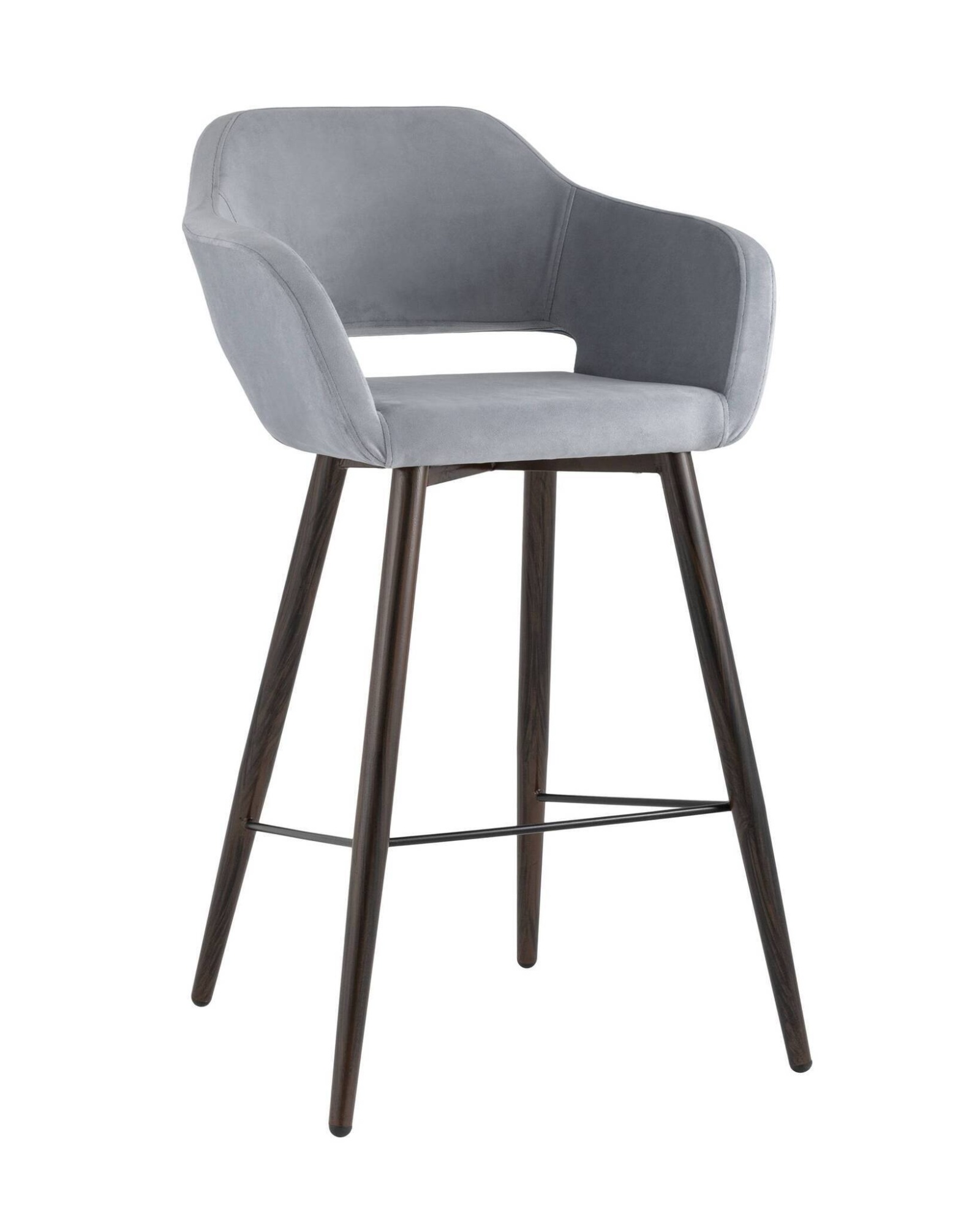 Стул барный Саймон велюр серый Stool Group