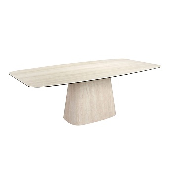 Овальный обеденный стол 1171 из керамики песочного цвета Angel Cerda