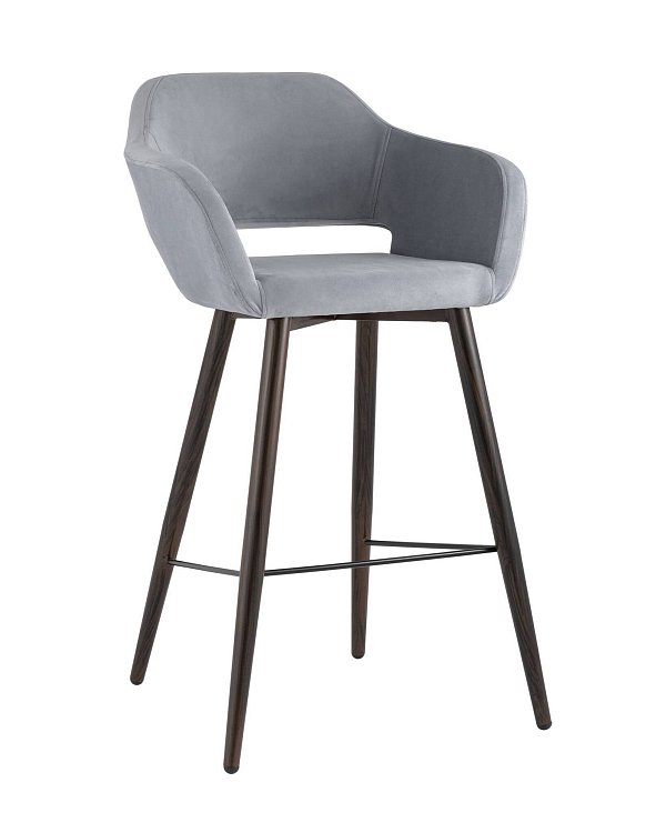 Стул барный Саймон велюр серый Stool Group