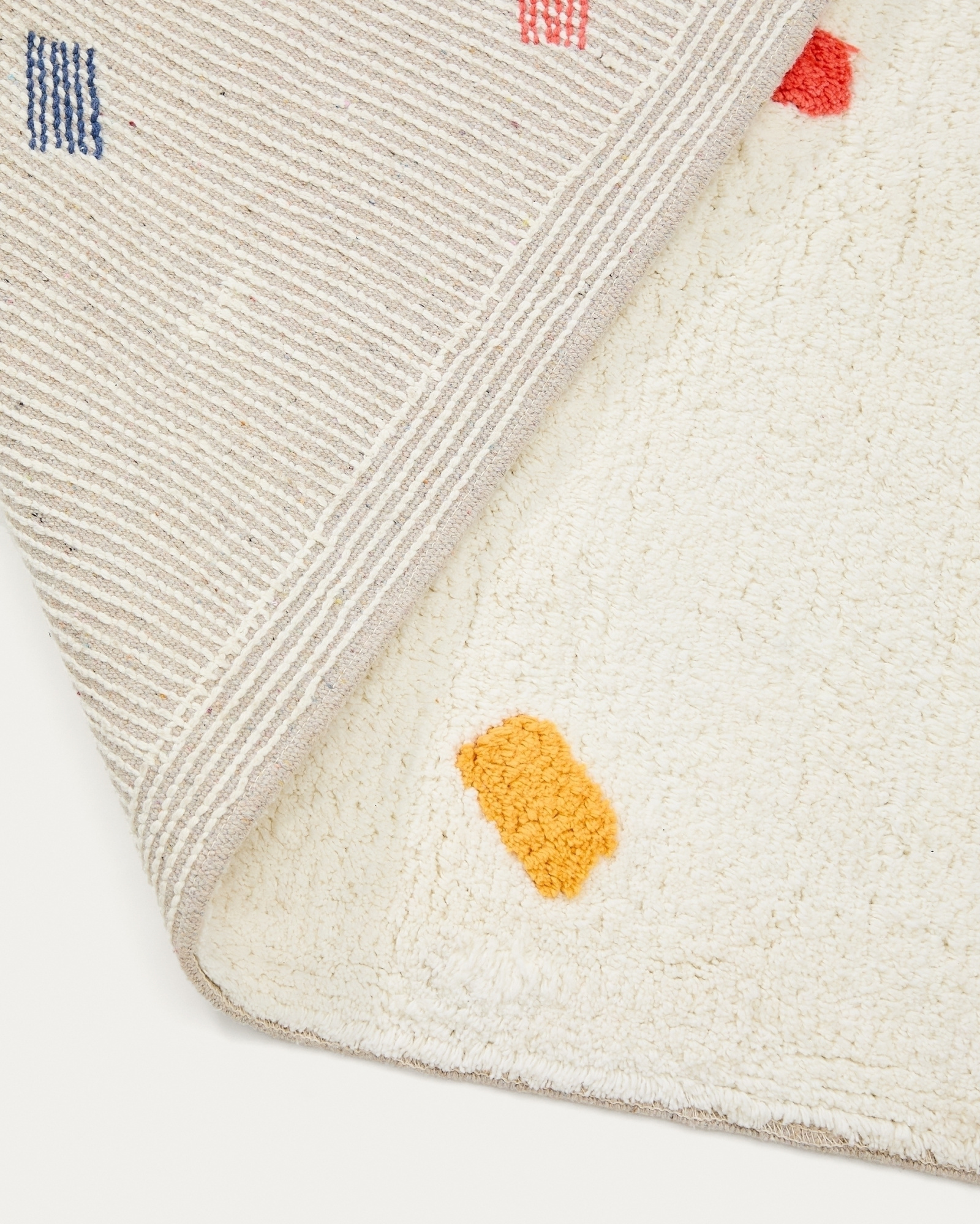 Ковер Epifania 100% белый хлопок с разноцветными точками 150 x 200 см La Forma 425467