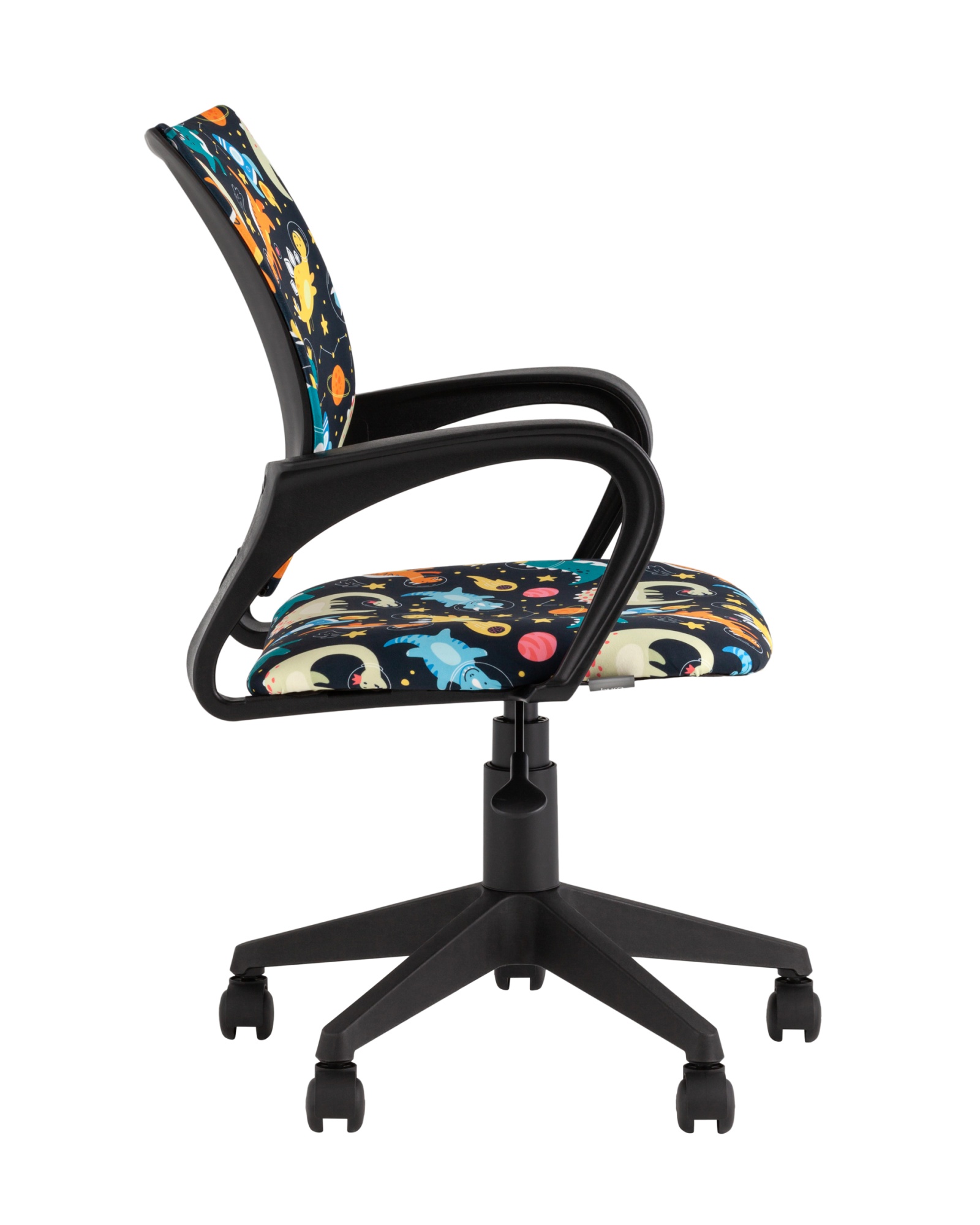 Кресло детское Бюрократ BUROKIDS 1 мультиколор космозавры крестовина пластик Stool Group