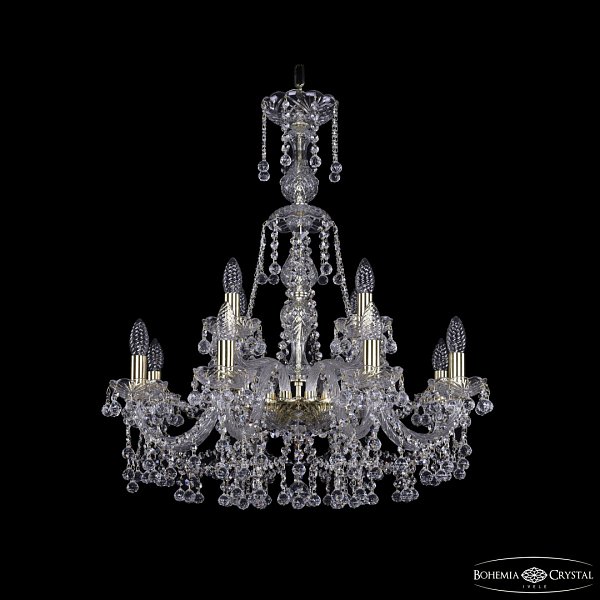 Люстра хрустальная 1409/8+4/240/XL-76 G