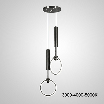 Подвесной светильник RING DUO A Black Трехцветный свет by ImperiumLoft