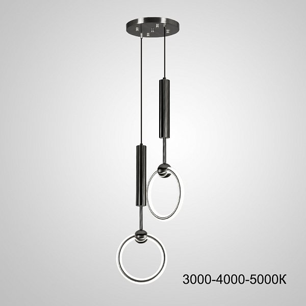 Подвесной светильник RING DUO A Black Трехцветный свет by ImperiumLoft