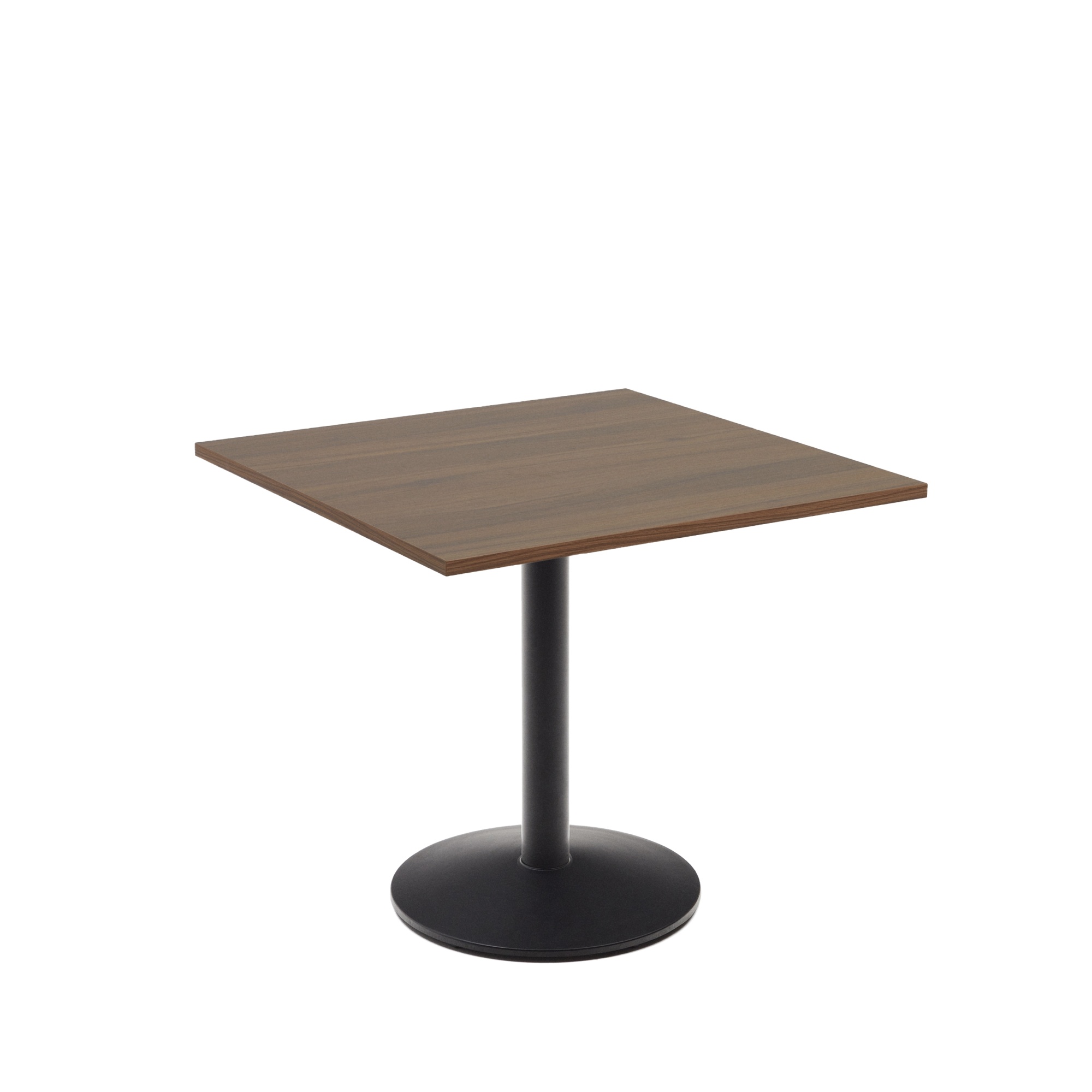 Esilda Стол с меламиновой отделкой под орех и черной металлической  ножкой La Forma (ex Julia Grup)