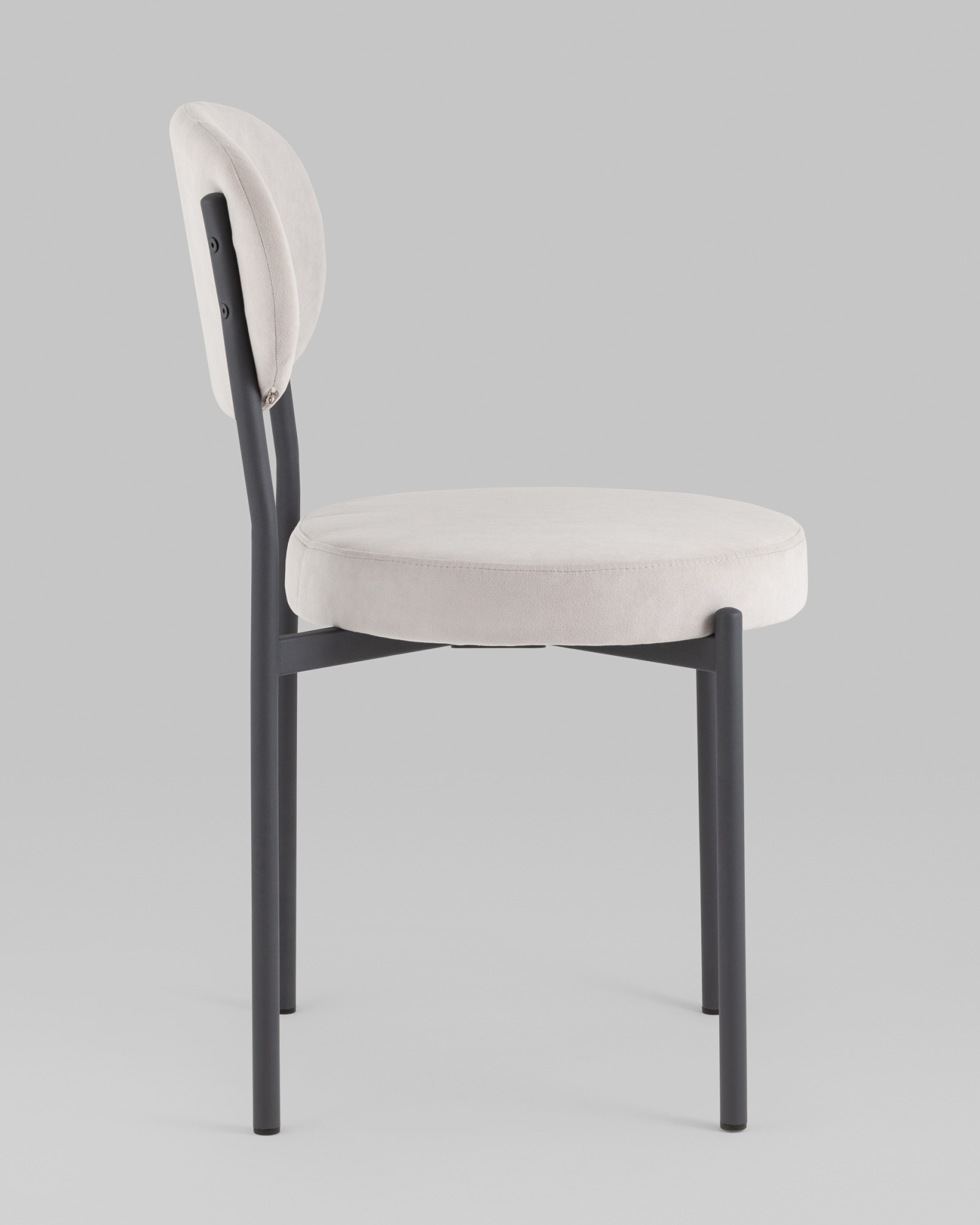 Стул Бриф SN велюр светло-серый каркас антрацитовый муар, 4шт./уп. Stool Group