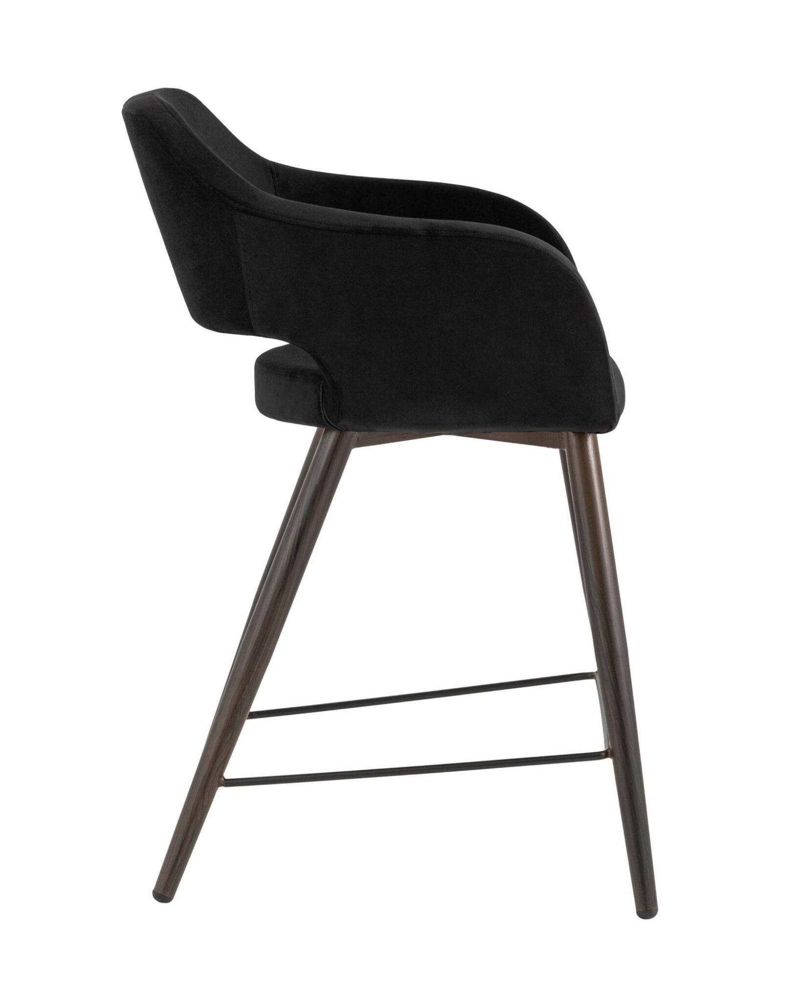 Стул полубарный Саймон велюр черный Stool Group