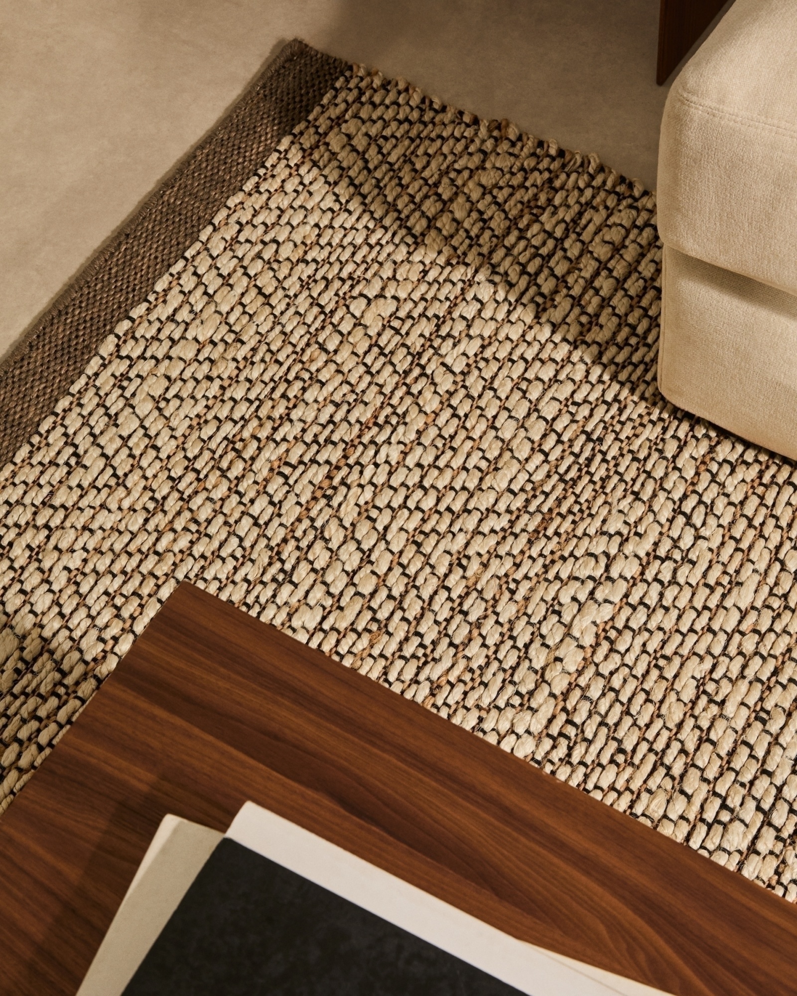 Arpe Бежевый жаккардовый ковер из джута 160 x 230 см La Forma (ex Julia Grup)