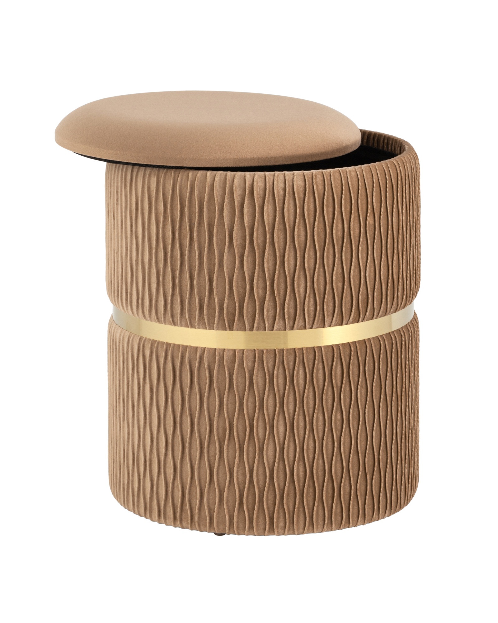 Пуф Джесси с ящиком велюр бежевый Stool Group