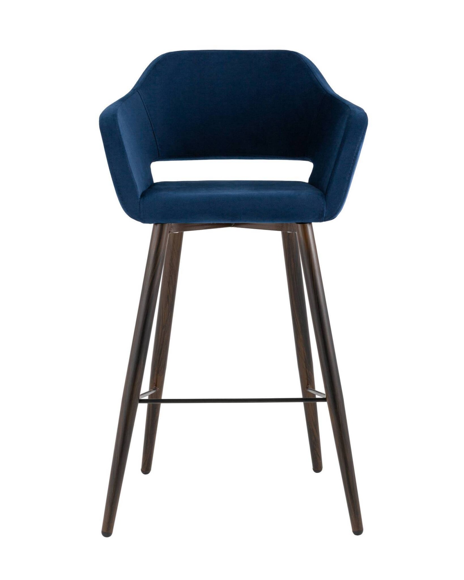 Стул барный Саймон велюр тёмно-синий Stool Group