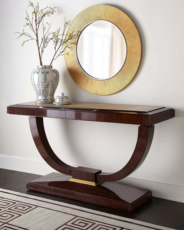 Круглое зеркало в золотой раме Арно Louvre Home GFC05352