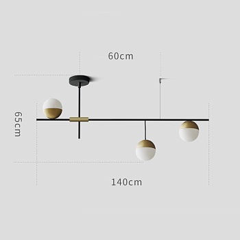 Люстра на штанге TECHNUM L140 by ImperiumLoft