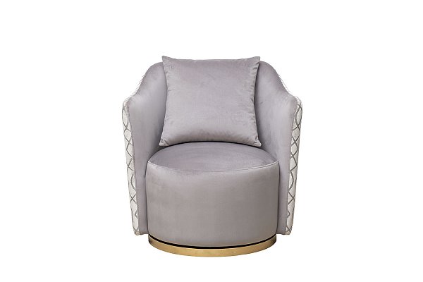 Кресло Verona вращающееся велюровое с принтом Garda Decor VERONA-Colt032+Melody