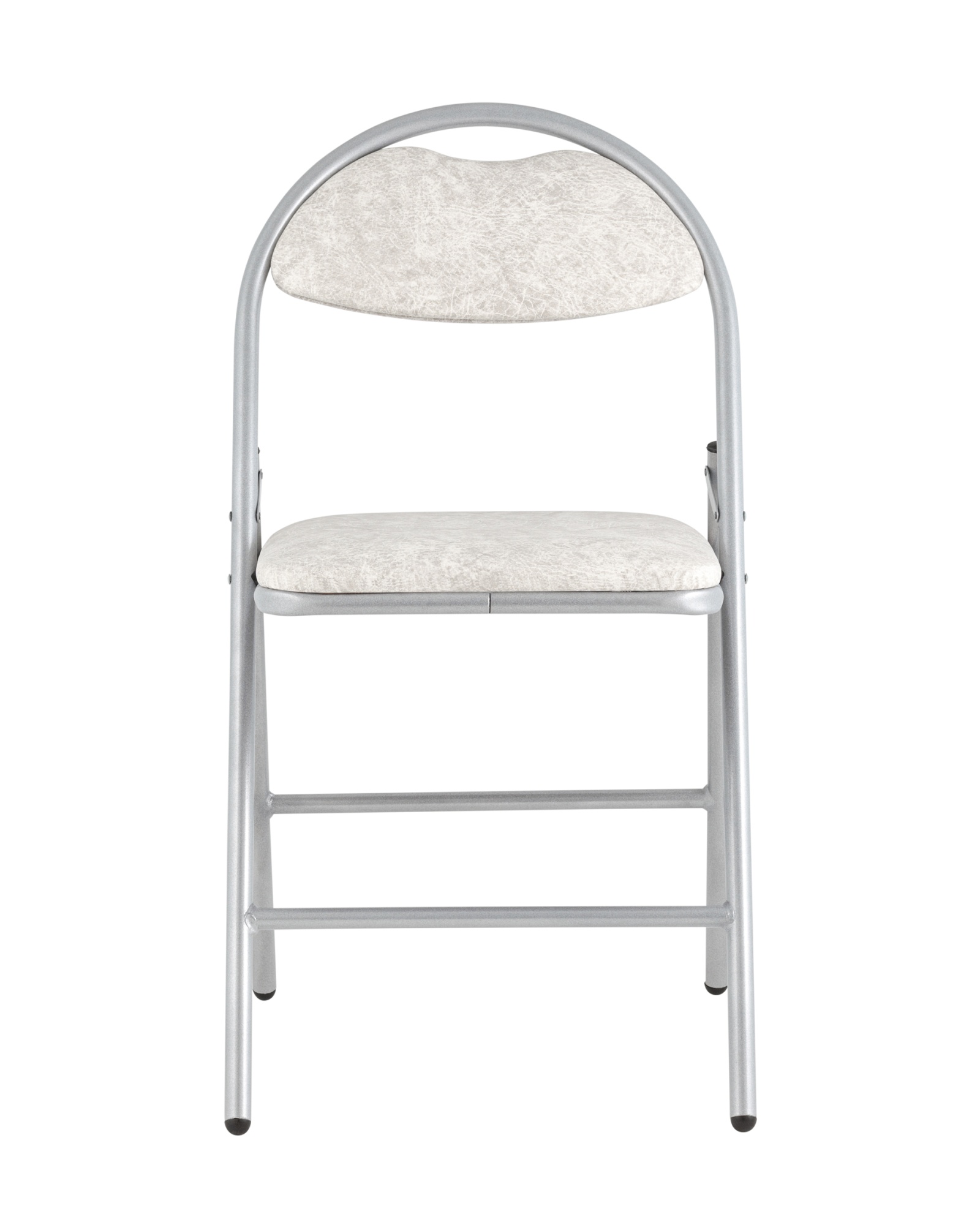 Стул складной Hagen экокожа белый мрамор каркас металлик Stool Group