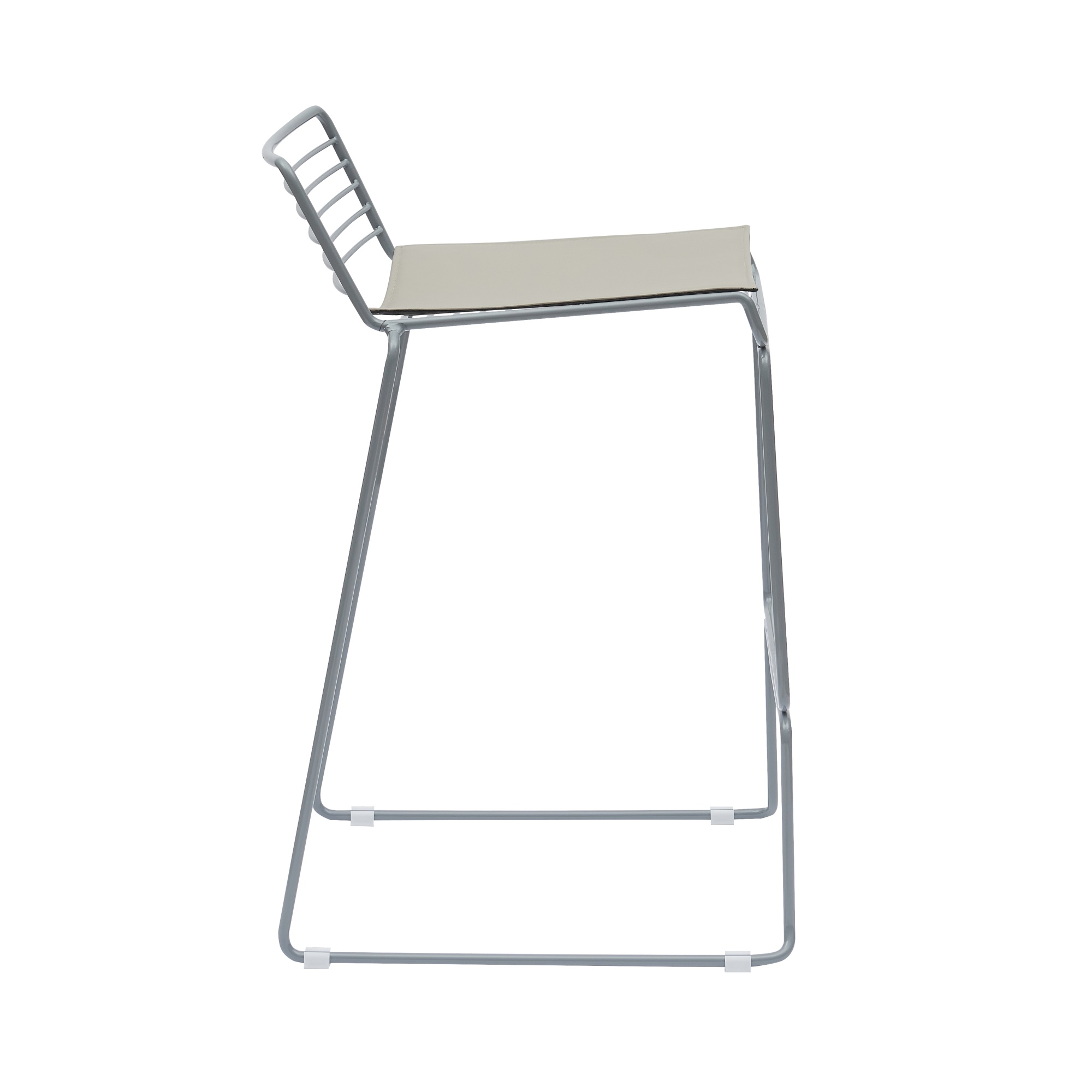 Стул полубарный Danny серый с подушкой Stool Group