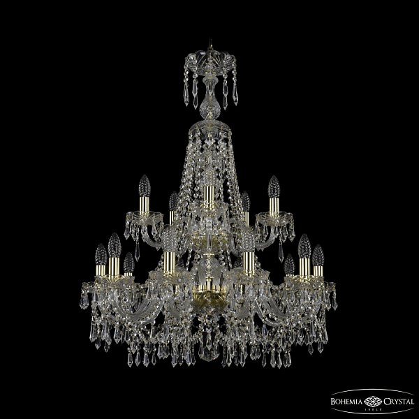 Люстра хрустальная 1403/10+5/240/XL-92/2d G