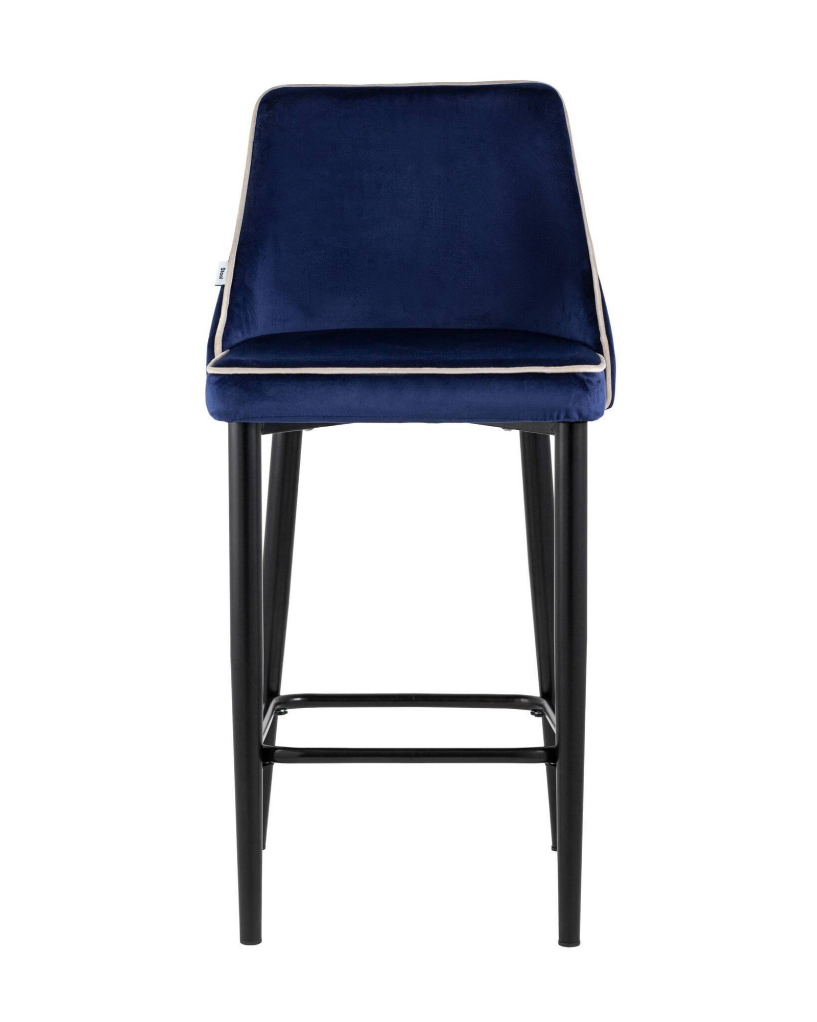 Стул полубарный Коби велюр синий Stool Group