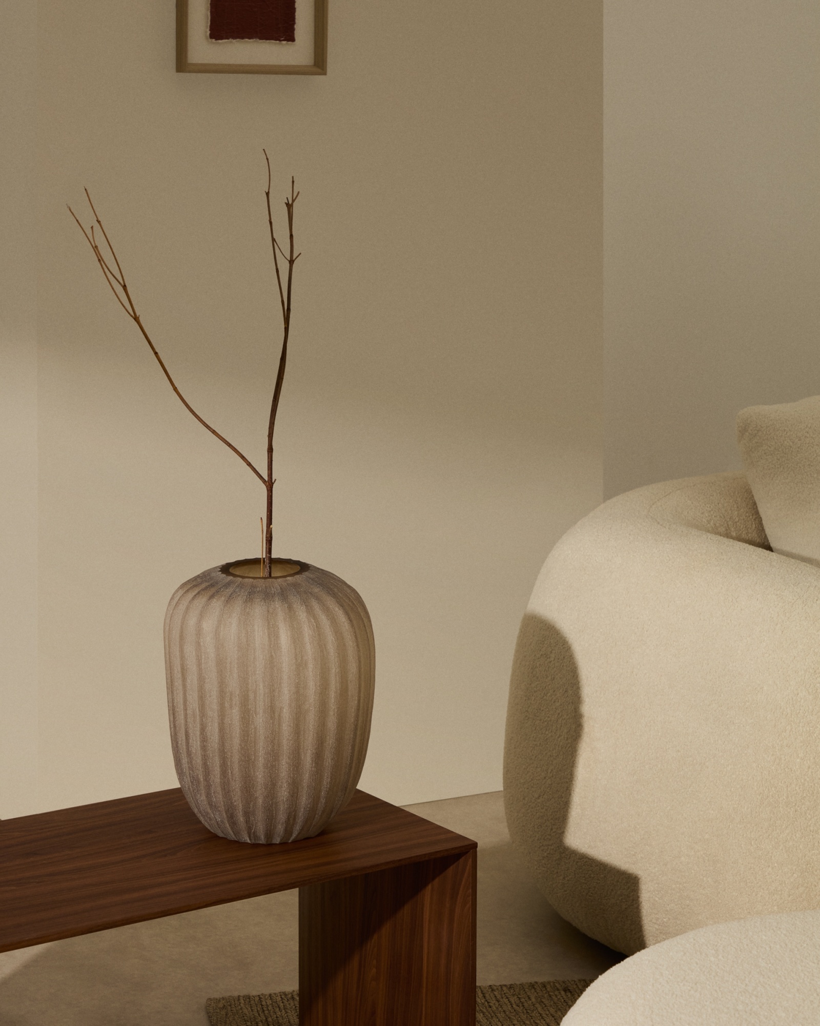 Ваза Lumia из стекла бежевого цвета  27см La Forma (ex Julia Grup)