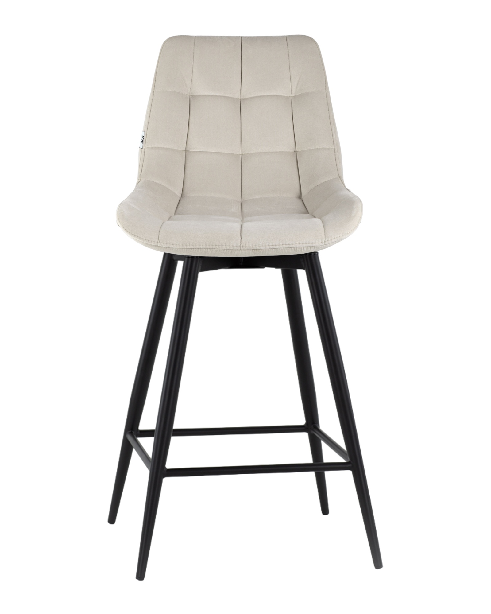 Стул полубарный Флекс с поворотным механизмом велюр бежевый Stool Group