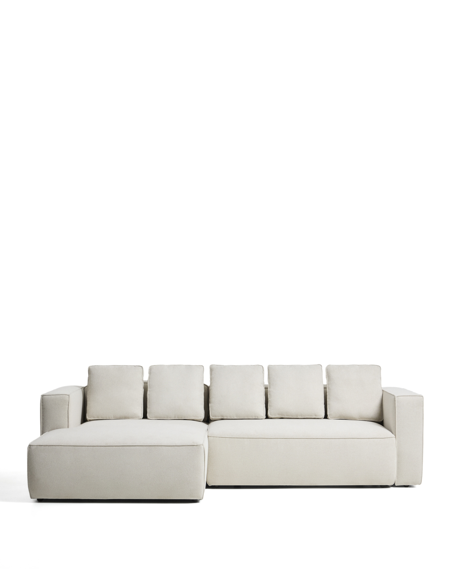 3-местный диван-кровать Marela бежевый шенилл с кушеткой слева, 276 см La Forma 447769