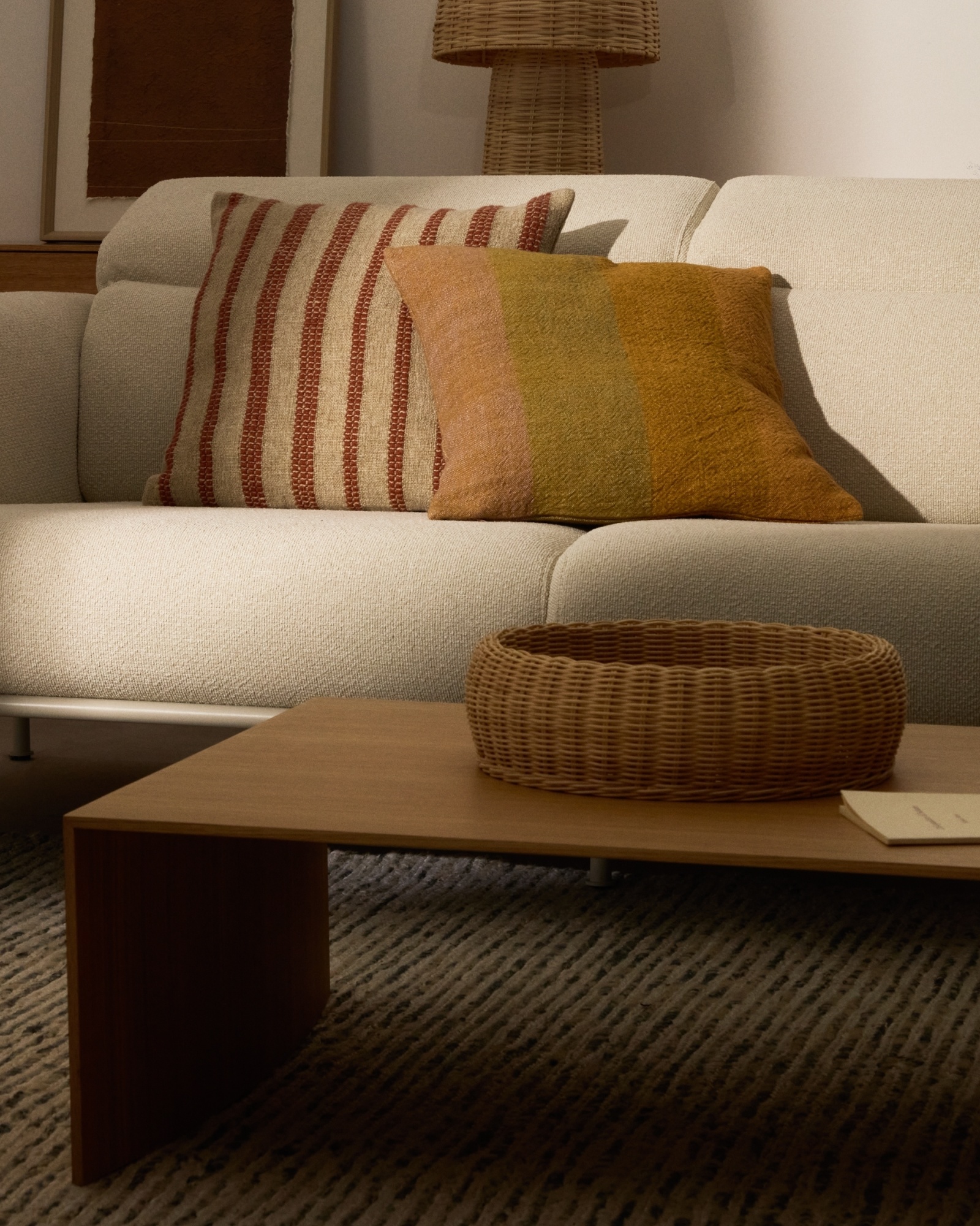 Чехол для подушки Taris из льна в горчичную полоску 50 х 50 см La Forma (ex Julia Grup)