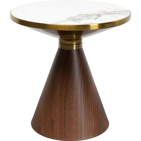 Стол кофейный Cono Marble Ø50 см KARE 87808