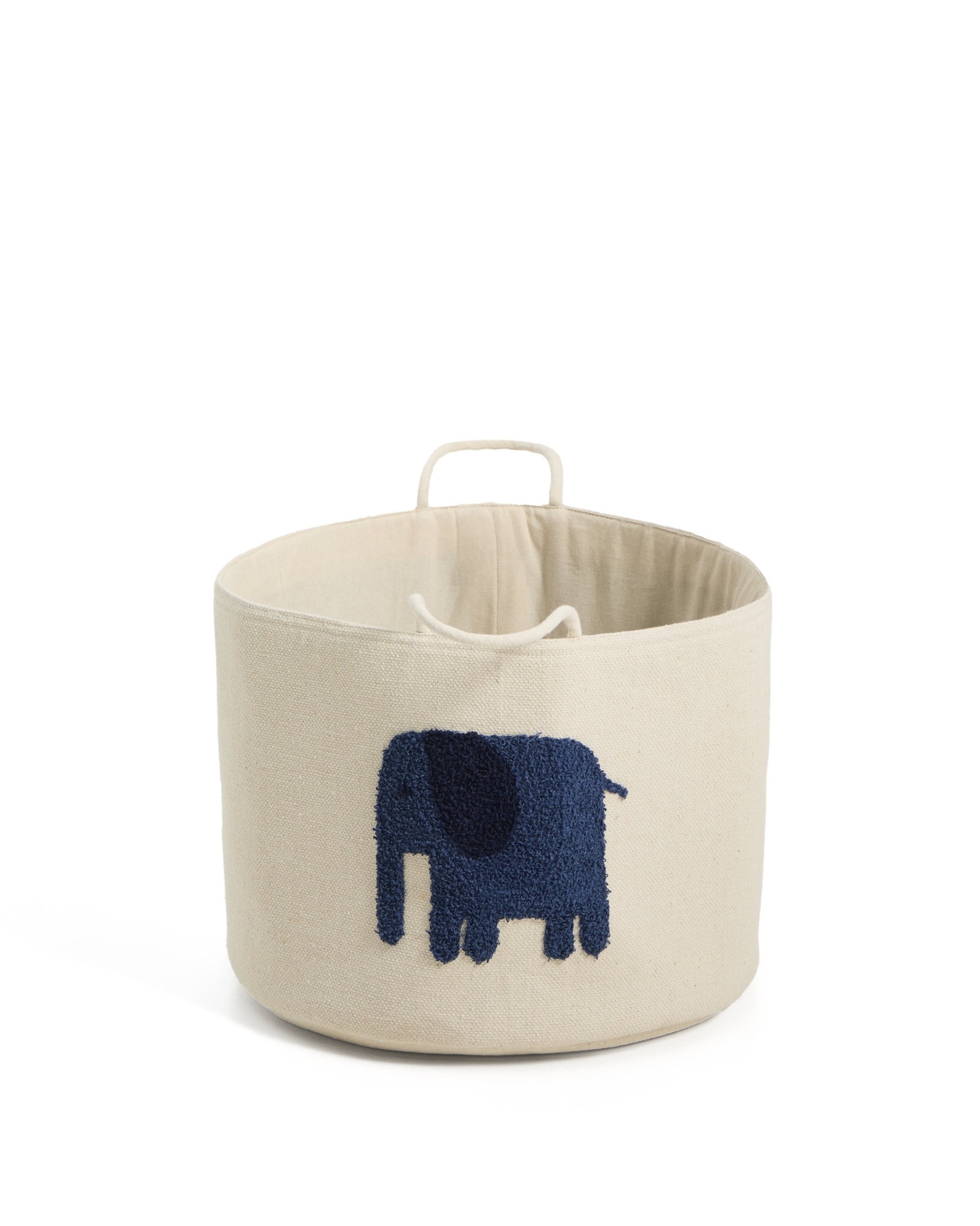 Корзина из хлопка Tandani бежевого цвета с синим слоном 30 см La Forma (ex Julia Grup)