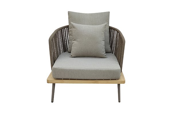 Кресло Bayley уличное серое Garda Decor 129KN-03041