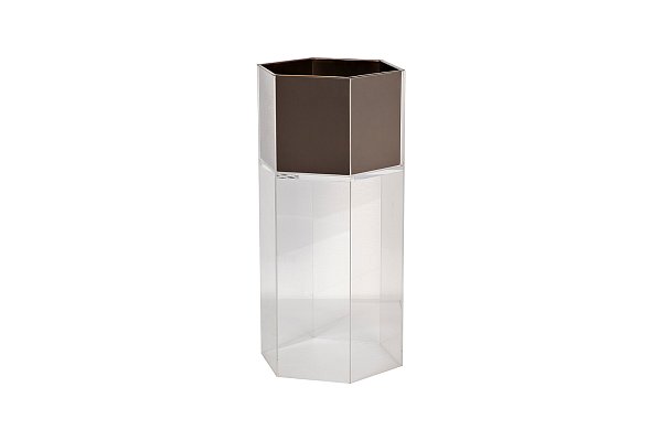 Кашпо высокое напольное, акрил/мат. бронза 30*26*60 Garda Decor 58DB-24229